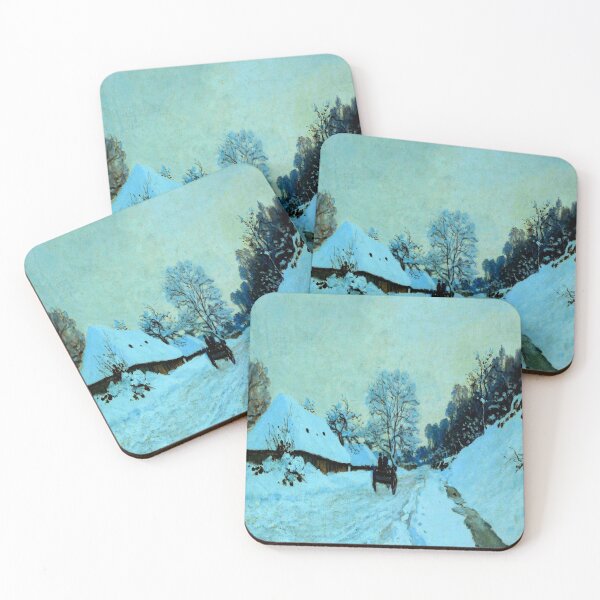Item preview, Cart on the Snow Covered Road with Saint Simeon Farm-Claude Monet designed and sold by LexBauer.