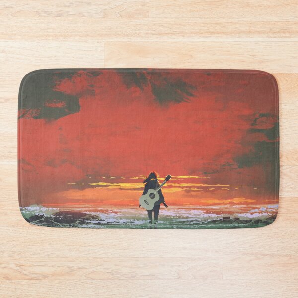 Item preview, Woman with Guitar by the Sea designed and sold by Ethiyo.