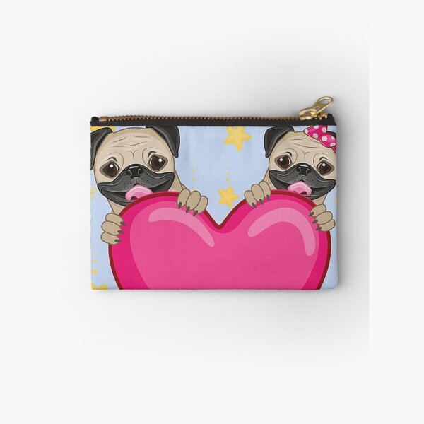 Item preview, Pug Dog Art Pugs puppy funny cute dogs married love friends heart designed and sold by Coolstuff4you71.
