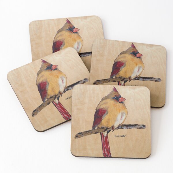 Item preview, Female Northern Cardinal Painting Original & Prints, Painted Wood Burning, Backyard Bird, Painted Wood, Pyrography, Wildlife Art, Red Bird designed and sold by littrellart.
