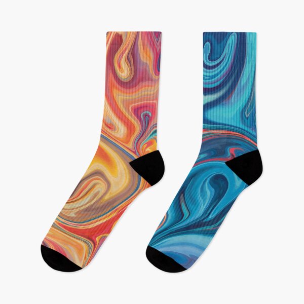 Item preview, Chaos Marble Swirls of Blue Red and Yellow Abstract Pattern designed and sold by Alicia Chee.