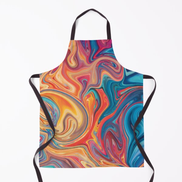 Item preview, Chaos Marble Swirls of Blue Red and Yellow Abstract Pattern designed and sold by Alicia Chee.