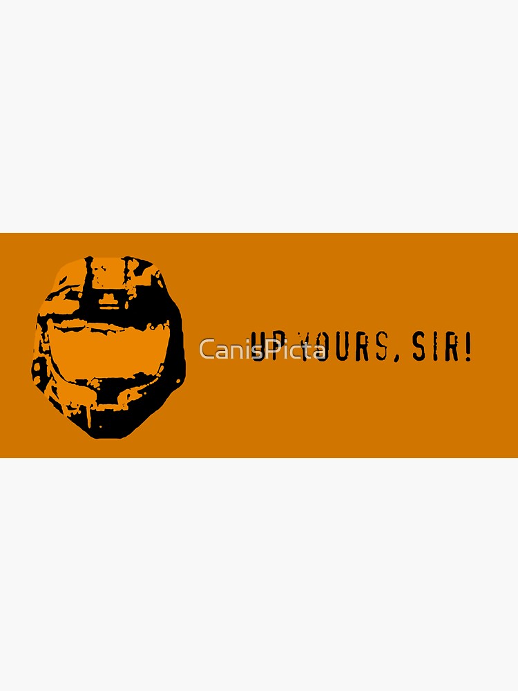 Thumbnail 3 of 3, Sticker, Up Yours, Sir! designed and sold by CanisPicta.