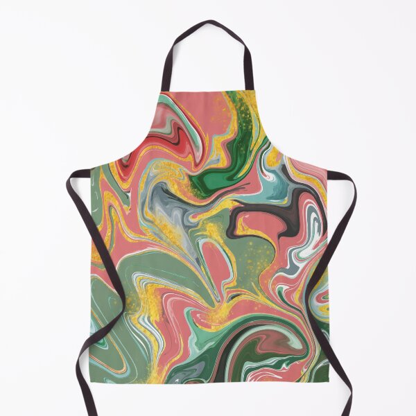 Item preview, Marble Swirls of Green Red Pink and Yellow Abstract Pattern designed and sold by Alicia Chee.