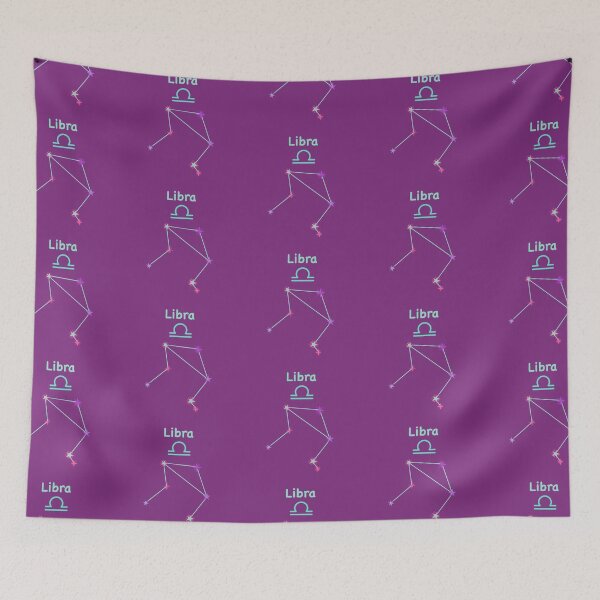 Item preview, Western zodiac constellation with the sign of Libra with five-pointed sky stars designed and sold by magenta-dream.