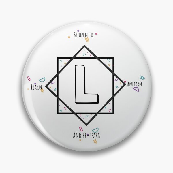 Item preview, Monogrammed Initial Letter L with Inspiring Quote "Be open to learn, Unlearn, and Relearn". Choose your Favorite. designed and sold by 爱芳 Ai Fang.