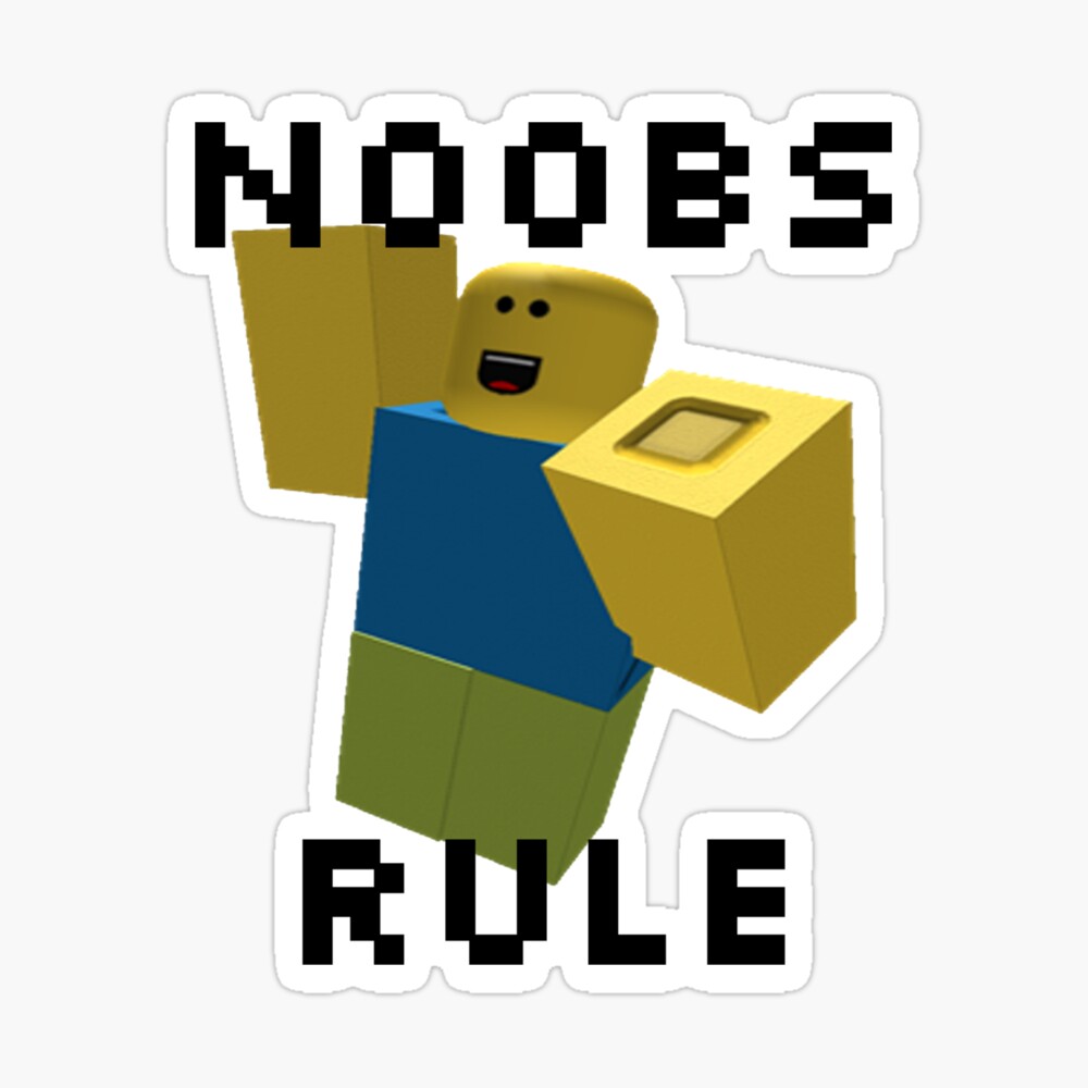 Noobs Rule Poster By Robloxrox Redbubble - roblox noob rule