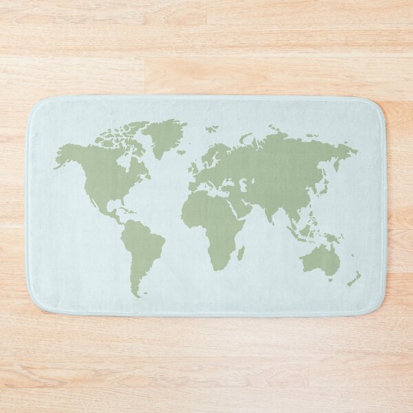 Item preview, Map of the world in green designed and sold by Milanicole.