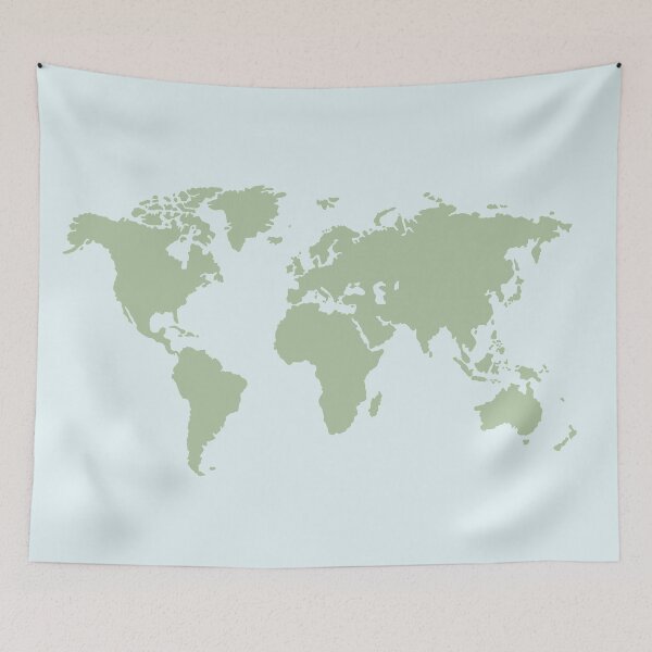 Item preview, Map of the world in green designed and sold by Milanicole.