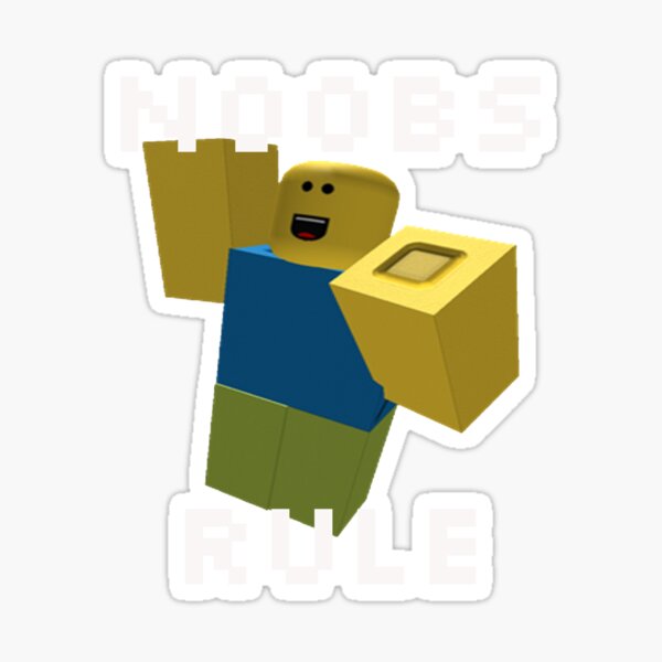 Roblox Noobs Stickers Redbubble - roblox happy noob de memestickersco redbubble