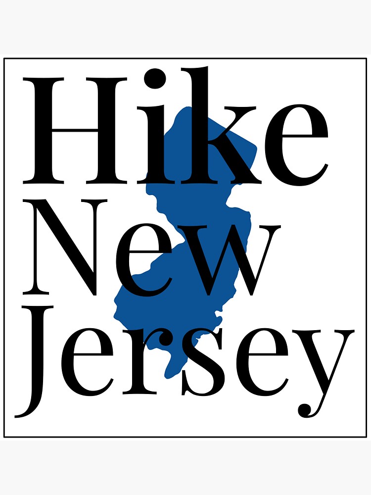 "Hike New Jersey" Sticker by DahlHouseDesign Redbubble