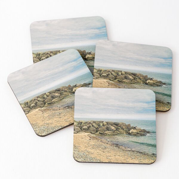 Item preview, Coastal Scenery - Sandy Beach, Rocks, Pebbles and Ocean. designed and sold by Harmony Of The Mind.