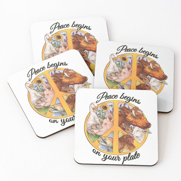 Item preview, Peace begins with living vegan.  designed and sold by CreatingHarmony.