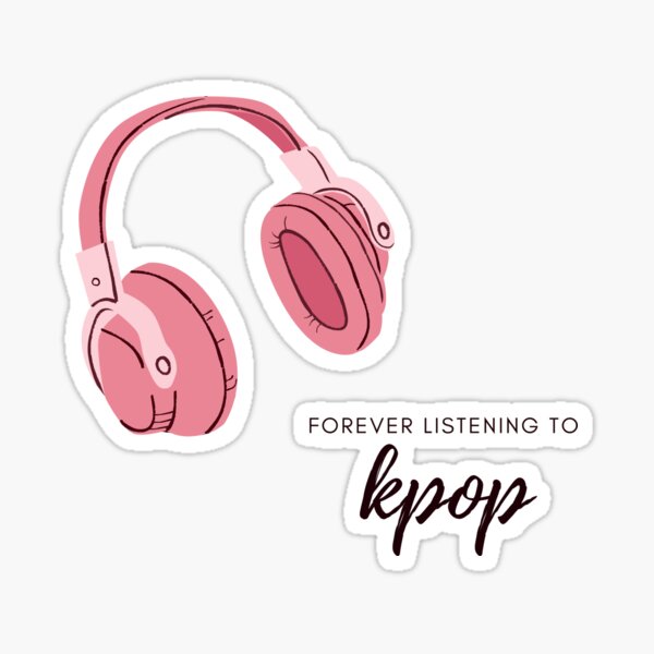 Pink Cute Music - Headphones  Sticker for Sale by KarolinaPaz