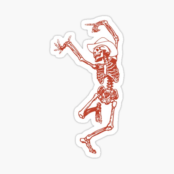 Cowboy skeleton Sticker