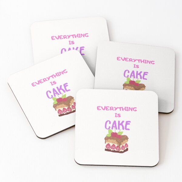 Item preview, Everything is cake funny cherry cake quote designed and sold by OneTimeEngineer.