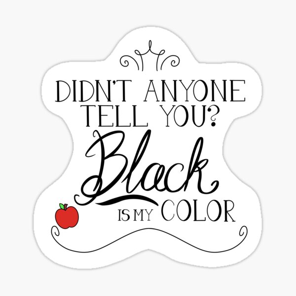 Item preview, Black is my color (black font, American spelling) designed and sold by rainilyahead.