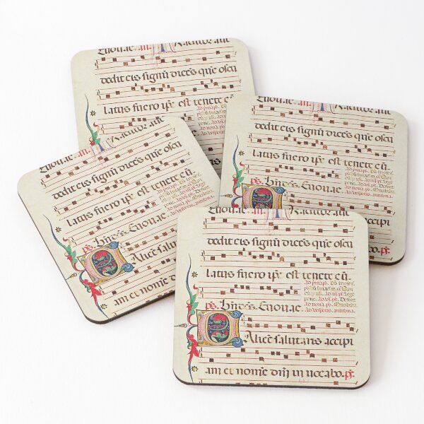 Item preview, Antiphonary - Medieval Musical Manuscript designed and sold by brushandframes.