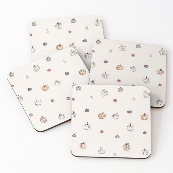 Item preview, white pumpkin pattern designed and sold by Jaclyn's Stickers & Designs.