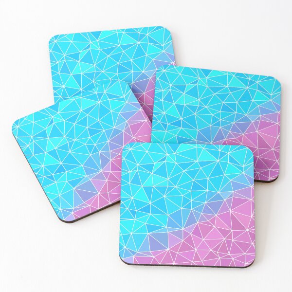 Item preview, Vivid Cyan and Heliotrope Geometric Triangle Vector Pattern Design designed and sold by patternsoup.