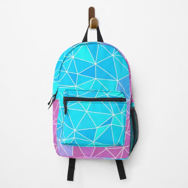 Item preview, Vivid Cyan and Heliotrope Geometric Triangle Vector Pattern Design designed and sold by patternsoup.