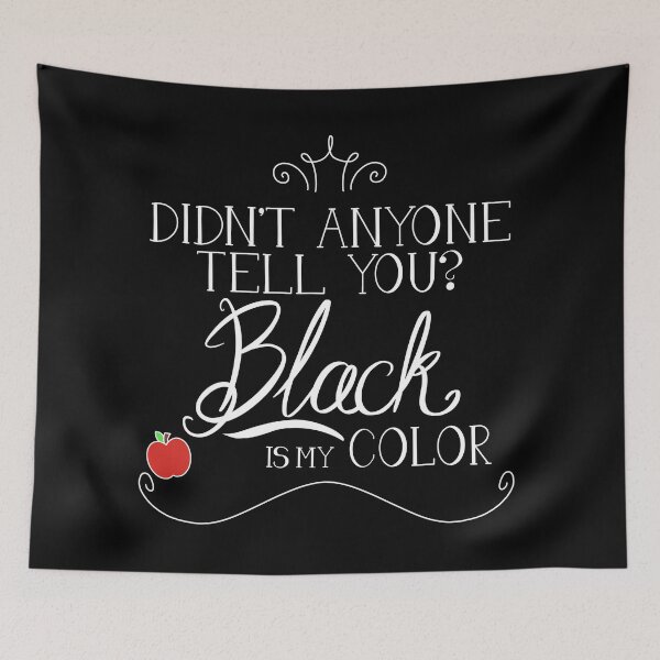 Item preview, Black is my color (white font, American spelling) designed and sold by rainilyahead.