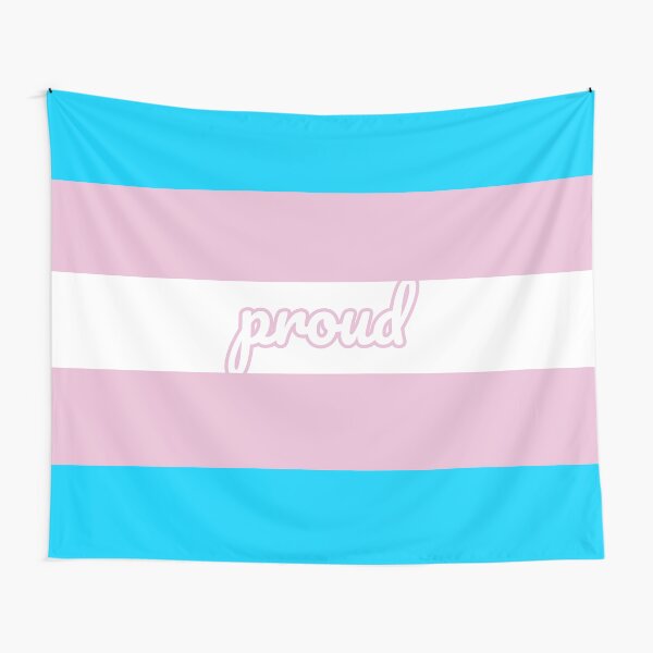 Proud - Transgender Pride Flag Tapestry