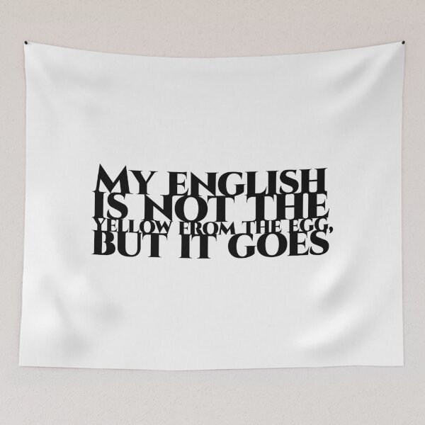Item preview, My english is not the yellow from the egg, but it goes - black designed and sold by pASob-dESIGN.