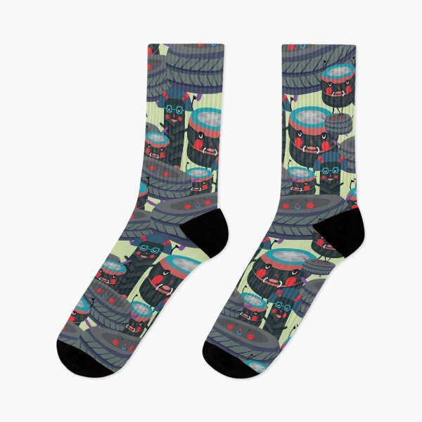 Item preview, Stylish modern pattern with characters from car wheels and tires designed and sold by molodec.
