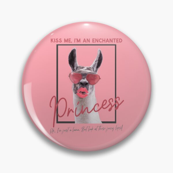 Item preview, KISS ME, I'M AN ENCHANTED PRINCESS - Just a lama with lipstick - Funny Lama design designed and sold by aurielphoenix.