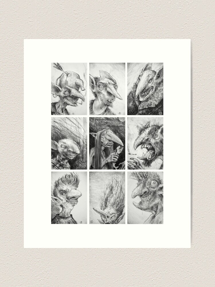Thumbnail 1 of 3, Art Print, Gobbos! designed and sold by earthtorobinson.