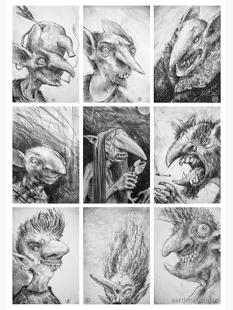 Thumbnail 3 of 3, Art Print, Gobbos! designed and sold by earthtorobinson.