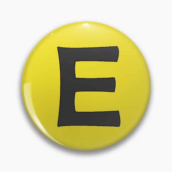 Item preview, letter e black designed and sold by ZiphGames.
