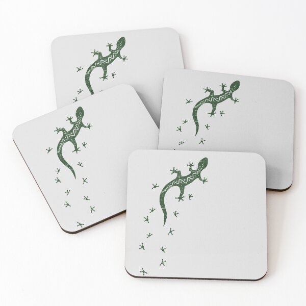Item preview, Retro Lizard Drawing With Tracks | Climbing Gecko designed and sold by Skizzenmonster.