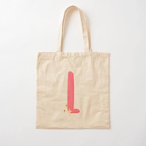 Cute Sparkly Alphabet Monogram Letter L Cotton Tote Bag