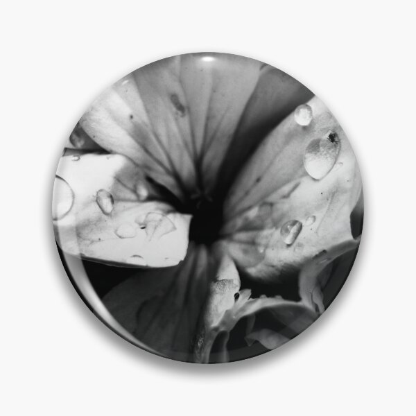 Item preview, Rain soaked flower in black & white designed and sold by CanadianWild418.