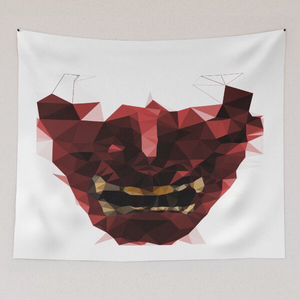 Item preview, Geometric Oni Mask Red designed and sold by DesignBros.