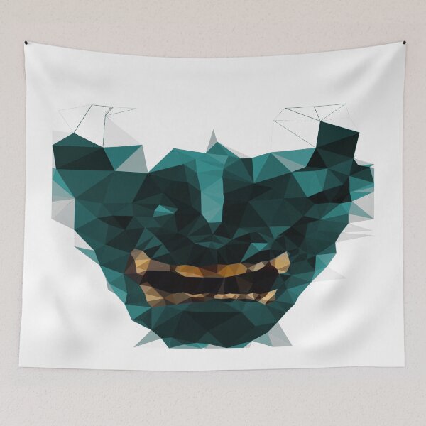 Item preview, Geometric Oni Mask Blue designed and sold by DesignBros.