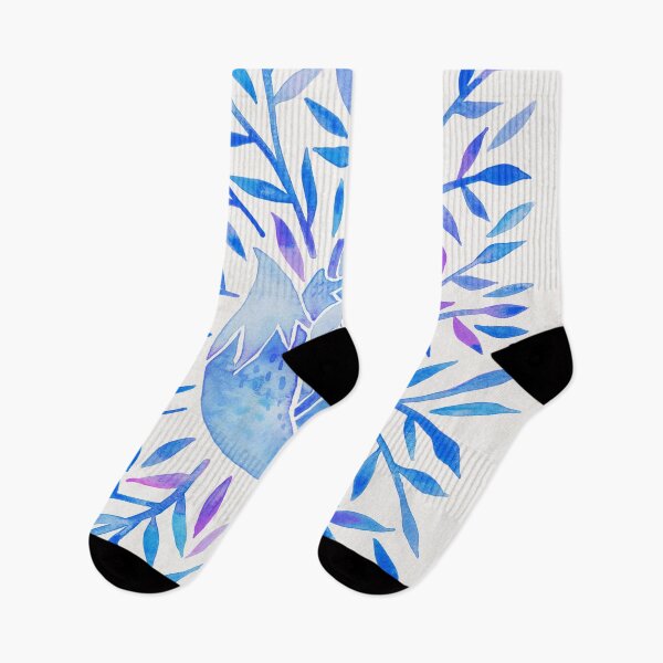 Item preview, Arctic Fox – Indigo Leaves designed and sold by Cat Coquillette.