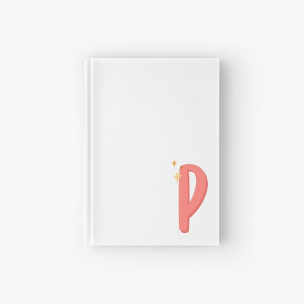 Cute Sparkly Alphabet Monogram Letter P Hardcover Journal