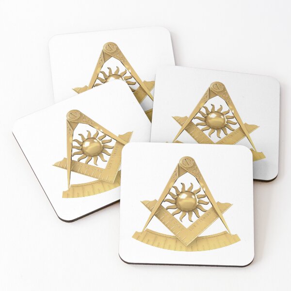 Item preview, Freemason Past Master Gold White Background Masonic designed and sold by MasterMasonMade.