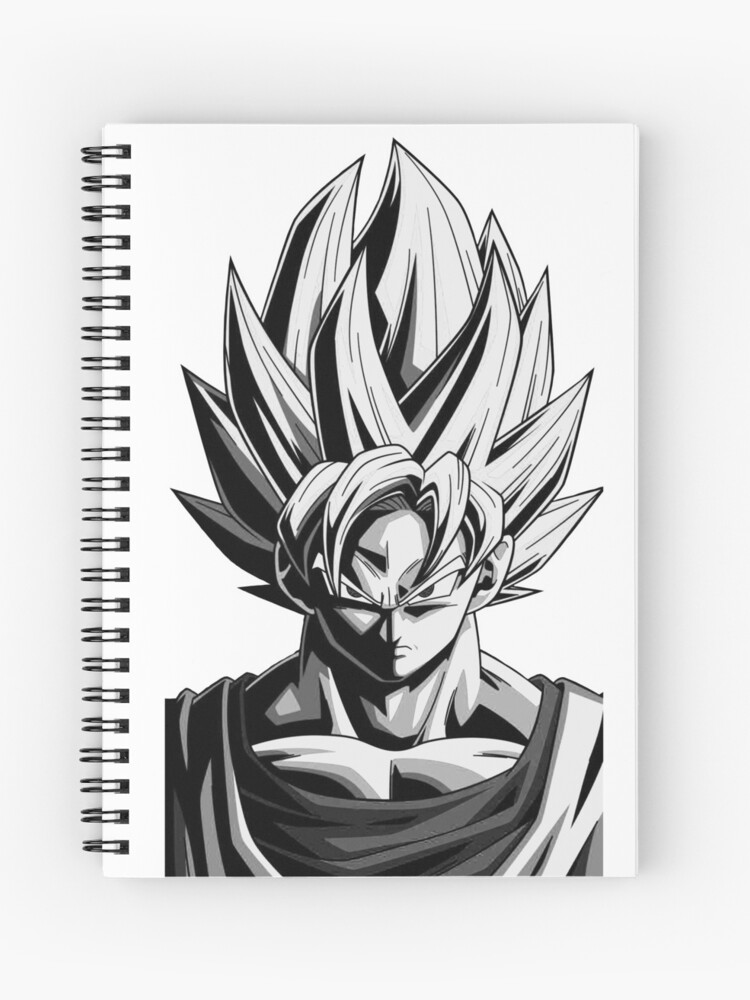 Cahier spirale for Sale avec l uvre Goku noir et blanc de l