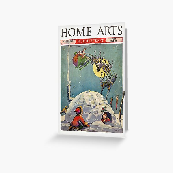 Vintage Christmas Magazine Cover from Home Arts (1937) Greeting Card