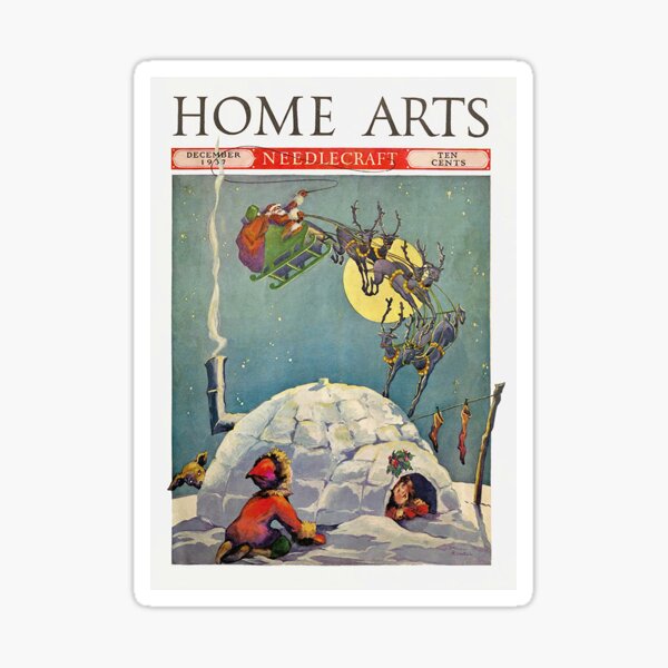 Vintage Christmas Magazine Cover from Home Arts (1937) Sticker