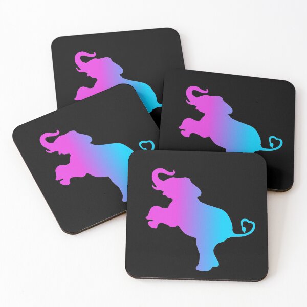 Item preview, Purple Blue Ombre Elephant Love  designed and sold by Deborah Camp.