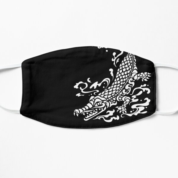 Masque « Crocodile tatouage style japonais / alligator silhouette 