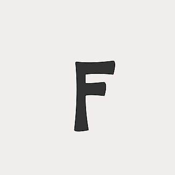 letter f black Sticker for Sale by ZiphGames