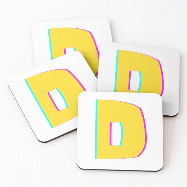 Item preview, Letter D - retro yellow designed and sold by TURQUOISESWAG.