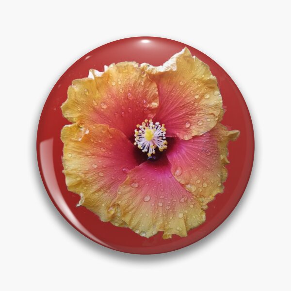 Item preview,  Yellow orange Hibiscus with morning dew designed and sold by Aura-E.