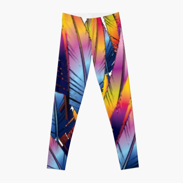 Colorful Feather Leggings